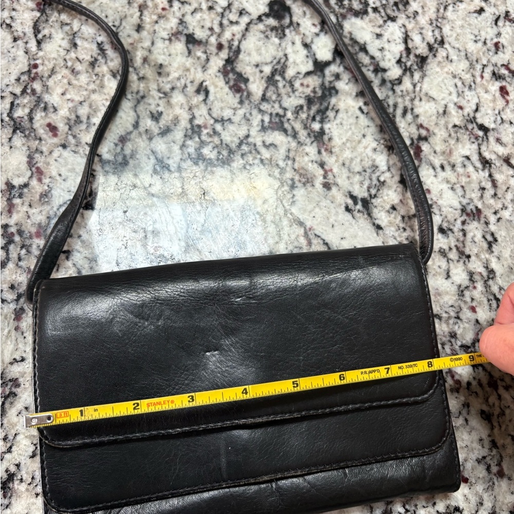 HOBO Dark Leather Crossbody Bag